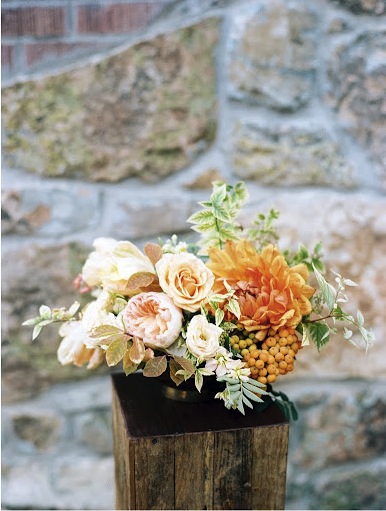 garden rose centerpieces